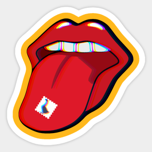 Goose band Acid Tab Trippy Tongue Sticker